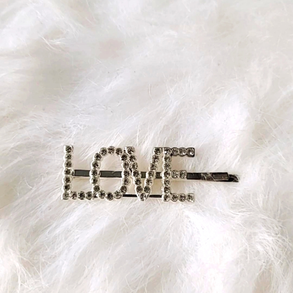 Silver Crystal Hair Pin